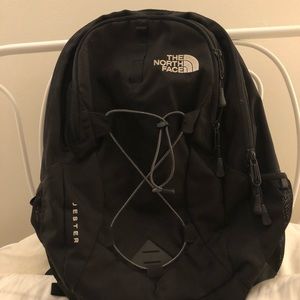North Face black backpack